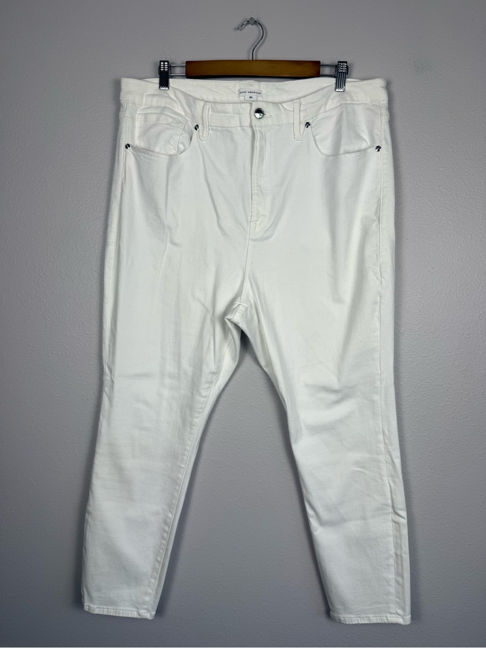 Good American White High-Rise Skinny Jeans - 20